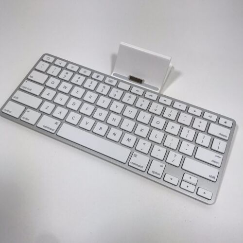 Apple iPad Tastatur Dock für 30-poligen Stecker 1. 2. 3. Generation A1359 weiß - Bild 1 von 9