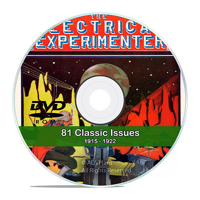 The Electrical Experimenter, 81 Issues 1915 - 1922 Science and Invention DVD V47