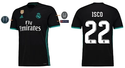Trikot Adidas Real Madrid 2017-2018 Away UCL - Isco 22 I Champions League