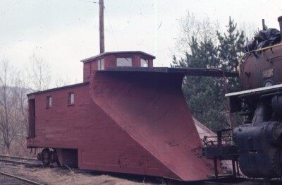 Unbekannte Holzeisenbahn Zug Schneepflug Original 1980 Foto Dia