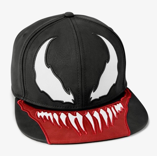 Marvel Studios Venom Split Face SnapBack in finta pelle nuovissimo con etichette - Foto 1 di 3