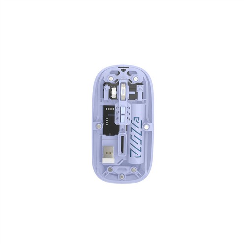 Transparent Mouse Dual Mode 2.4G Bluetooth Rechargeable Mouse Noiseless Cordless - Afbeelding 18 van 21