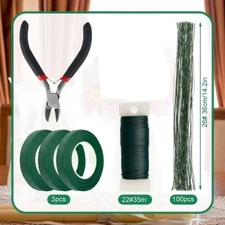 Floral Arrangement Kit Bouquet DIY Making Tools 24 Gauge Floral Stem Wire Bx 6