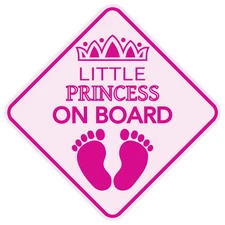 LITTLE PRINCESS ON BOARD Baby Sign 5"x5" Sticker Decal Buy2Get3rdFREE Made in US