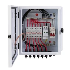 6 String Metal Solar Combiner Box, PV Combiner Box with 20A Rated Current Fuse,