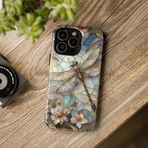 Luna Dragonfly Phone Case, Mother of Pearl Effect Phone Cover | X96 - 第 9/266 張圖片