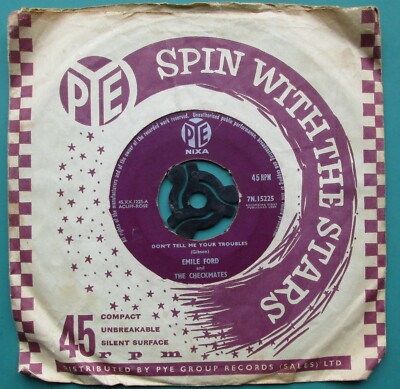 Emile Ford And The Checkmates: Don't Tell Me Your Troubles 7'' Single 1959 UK