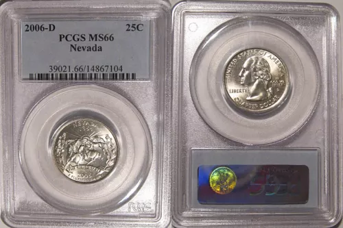 2006 D Nevada State Quarter 25c PCGS MS66