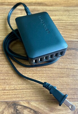 RAVPower RP 60w 6-Port USB Desktop Wall Charger Station For Multiple Ports