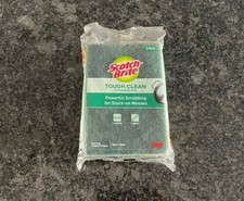 Scotch-Brite Scour Pad Heavy Duty 5.9x3.8 Inch Scrubs Tough Green, 3 Per Pack