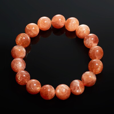 Flyshop Jewelry Natural Golden Sun Stone Bracelet, Premium Level (Bead 12mm)