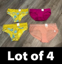 Lot of 4 Auden Womens Assorted Panties, Multicolor Size M 8-10 