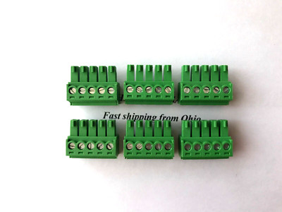 (Pack of 6) 5 pin - 3.81mm Phoenix Contact Connector Plug - PCB Terminal Block