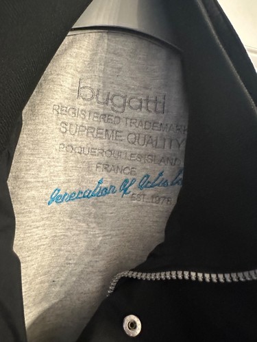 Mens BUGATTI France Lined Jacket Black Windbreaker Zipped pockets size 52 - 第 3/14 張圖片