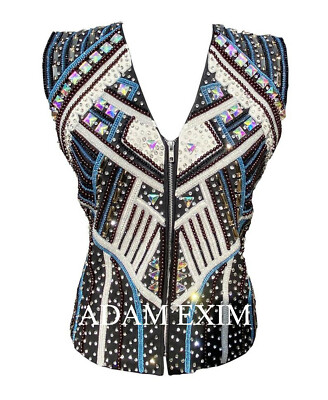 Women Western Black Base Vest Dress, Showmanship Vest, Showmanship, Vest