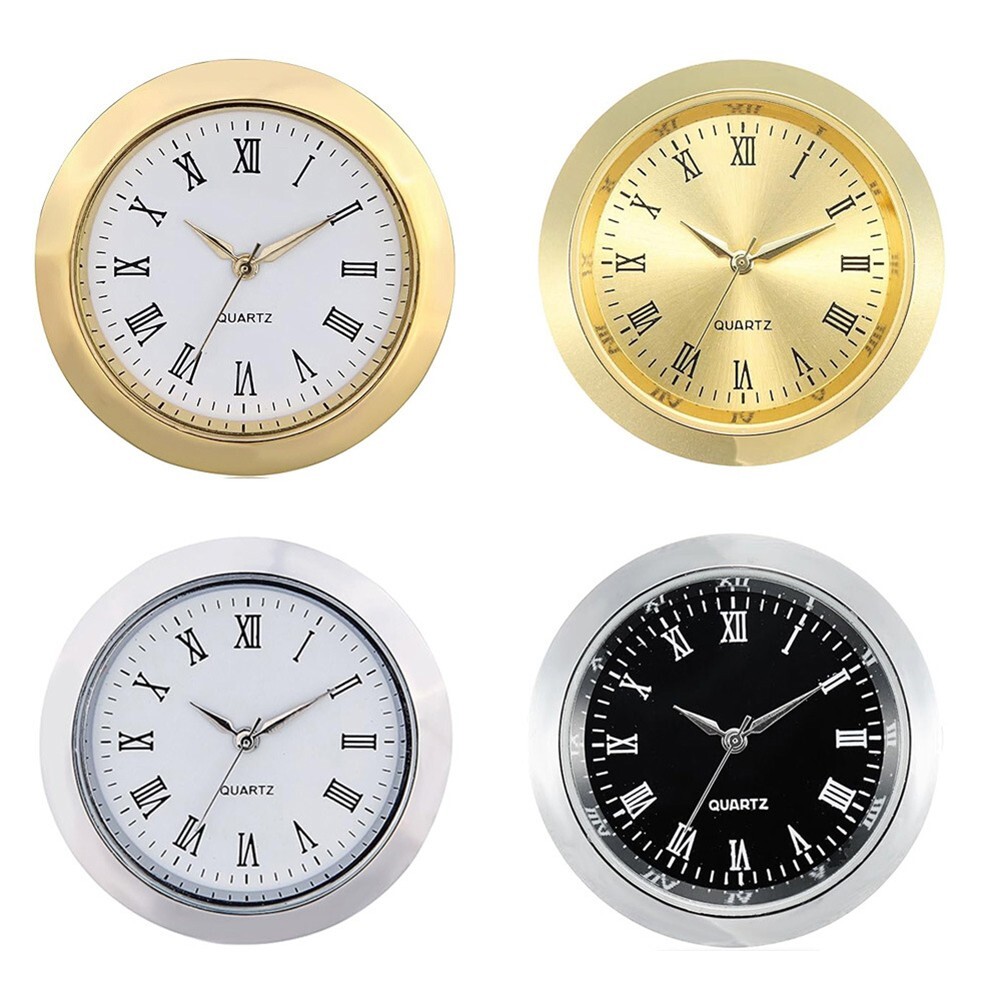 Quartz Clock Inserts Quartz Clock Replacement Gold Border High-Quality Movement