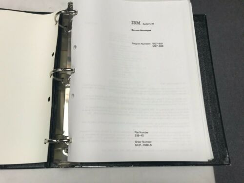 IBM SYSTEM/36 S/36 ADVANCED 36 SYSTEMMELDUNGEN HANDBUCH - SELTEN SEHR SAUBER WIE/400 - Bild 3 von 7