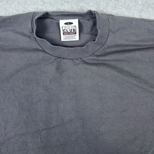 Vintage 90’s Pro Club T Shirt Mens Size L Gray Blank Short Sleeve USA
