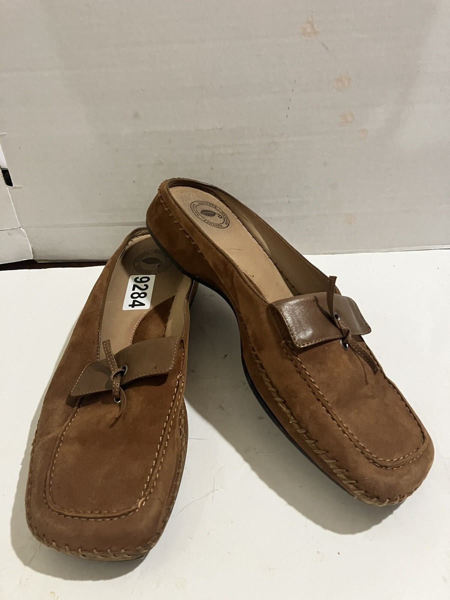 Nurture Women's Size 9M Brown Suede Loafers Bow Western Slip On shoes