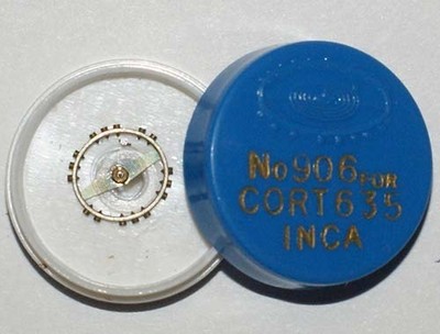 UNRUHE KOMPLETT MIT UNRUHEWELLE UND SPIRALE FÜR CORTEBERT CAL. 635 INCA ~NOS~