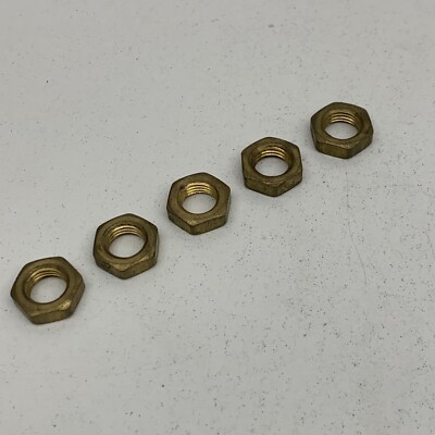 (50-Pack) 1/8'' NPT Threaded Brass Locknut Lock Nut, Straight Tube NPT