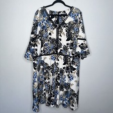 Lane Bryant Women’s Floral Embroidered Fit And Flags Midi Dress Size 28