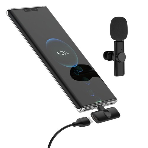 Mini Lapel Microphone Wireless Lavalier Compatible Mic Recording for IPhone US - Picture 2 of 22