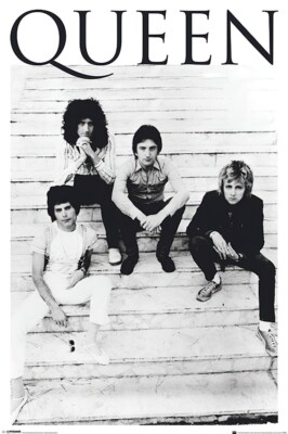 Queen - B&W Music Poster (Brazil 1981 - The Guys) (Size: 24