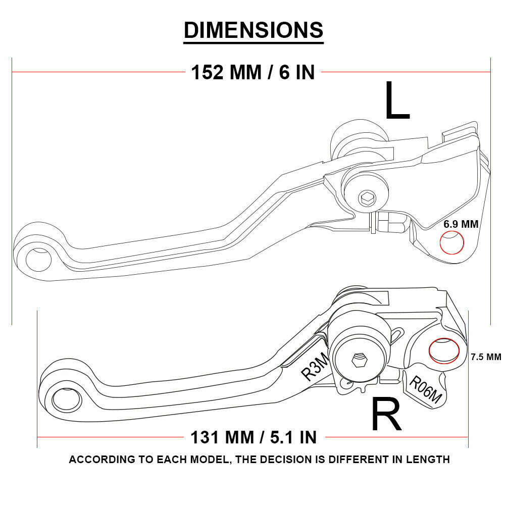 Motorcycle FRONT BRAKE AND CLUTCH LEVER SET PAIR For Yamaha XT250X 2006