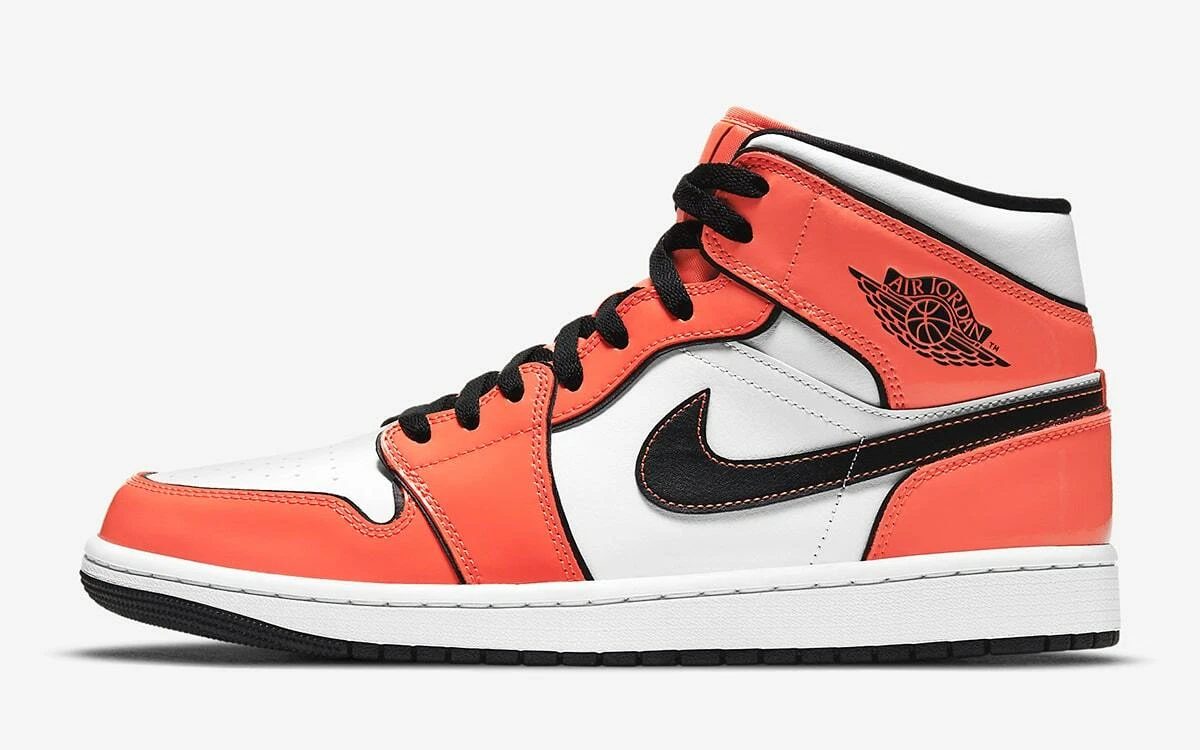 Nike Air Jordan 1 Mid SE Turf Orange White Black DD6834-802 Mens New | eBay