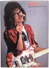 EDDIE VAN HALEN VINTAGE 1980'S FULL PAGE MAGAZINE PINUP POSTER CLIPPING (A)