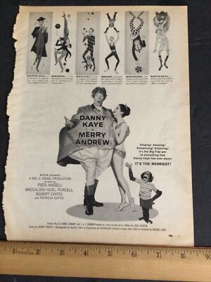 Merry Andrew Movie Promo Ad Clipping Original Vintage Magazine Print Pier Angeli
