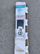 23” x 72" Navy Roman Cellular Window Shade Cordless Real Simple Solutions