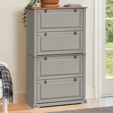 Corona Solid Pine furniture Grey Wax TV Sideboard Bookcase Coffee Table Nest