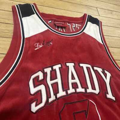 SHADY Ltd Vtg Velour Jersey Vest Men M Y2k Streetwear Eminem Rap
