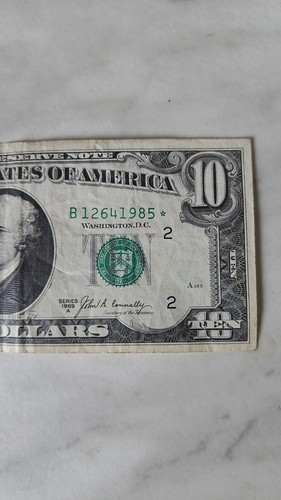 1969 10 Ten Dollar Star Note - Picture 3 of 7