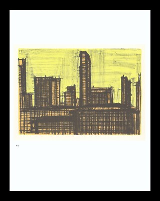 1967 Bernard Buffet Lithograph 62 ''New York X (Midtown - Pan Am Building)