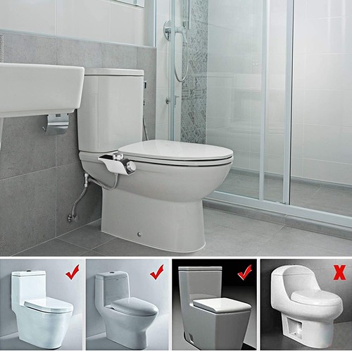 Bidet Fresh Water Spray Kit Non Electric Toilet Seat Attachment with Dual Nozzle - Picture 8 of 11