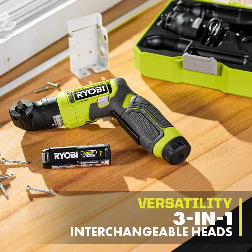 USB Lithium Multi-Head Screwdriver Kit W/2Ah Battery, Charging Cable, 10-Piece B