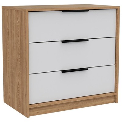 Kaia Three Drawer Dresser White / Pine MDF