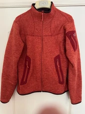 Women’s Arc’Teryx Covert Cardigan Fleece Polartec Full-Zip Jacket, Orange Medium