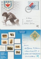 Estland,  2 Ganzsachen gestempelt