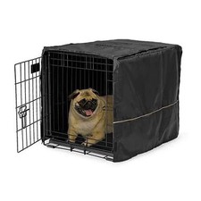 Midwest Quiet Time Dog Crate Cover - Black Polyester - 24-Inch