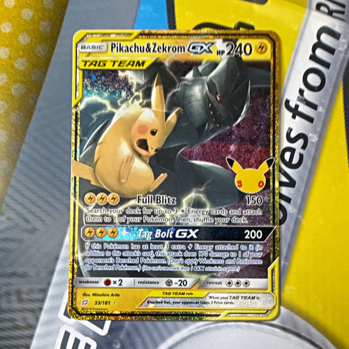 Pokemon TCG Pikachu & Zekrom GX Team Up 33/181 Rare Holo GX TAG TEAM EN 2019