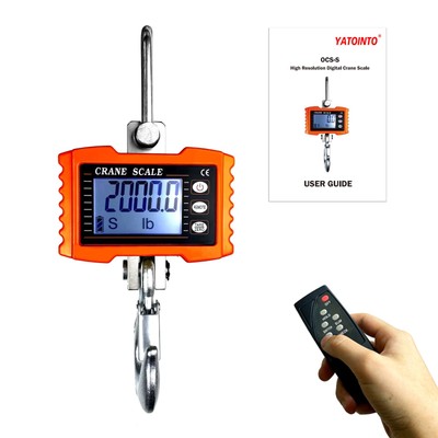 TOYO-INTL 1000kg/2000lb Digital Crane Scale High Precision Heavy Duty Industrial