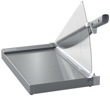Tagliacarte a ghigliottina Leitz Office Pro A4+ con protezione di sicurezza e bordo luminoso