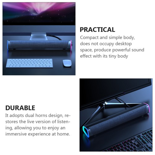 Mini Soundbar Box Dual Speaker Sound Bar for Home Office Dormitory - 第 11/12 張圖片