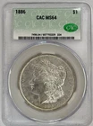1886 $1 Morgan Silver Dollar CAC Graded MS64