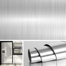 Edelstahl Klebefolie 5M x 60CM Selbstklebend Silber PVC Deko für Küche Möbel