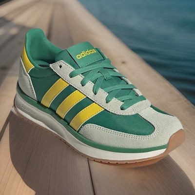 Adidas RUN 70s 2.0 Women s Green Yellow Gray Low Top Athletic Sneakers Size 8